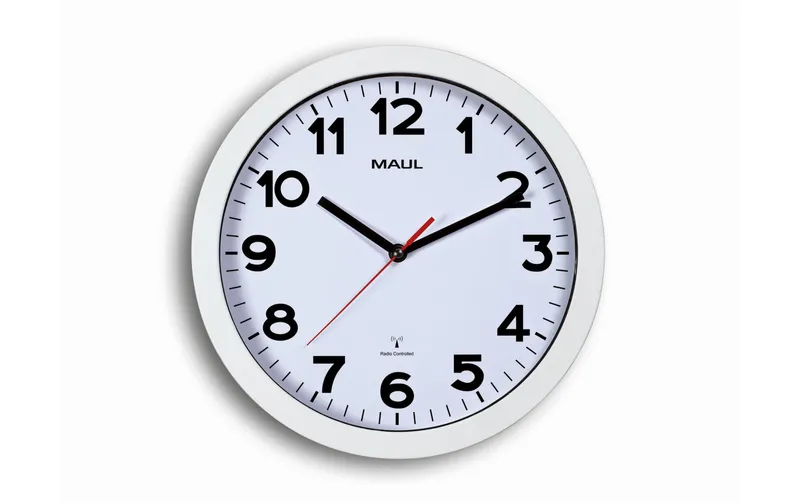 Maul Wanduhr MAULstep Ø 30 cm blanc