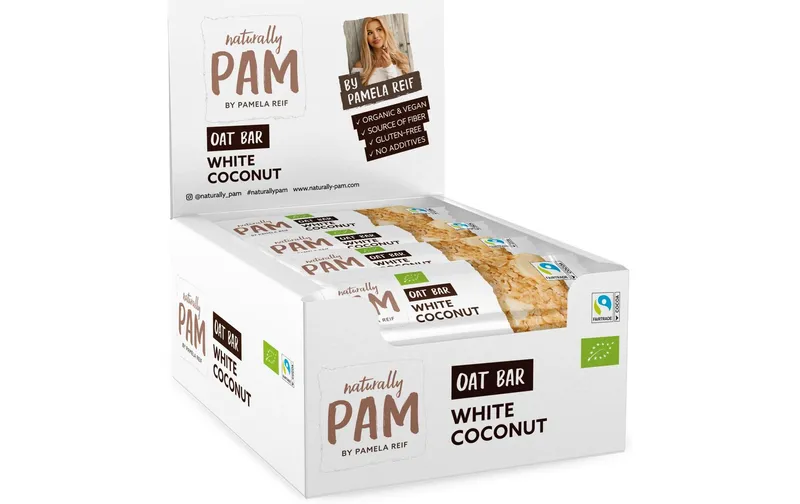 naturelally Pam Riegel Bio Oat Bar White Coconut 12 x 40 g