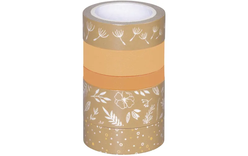 Heyda Washi Tape naturel Blätter Orange