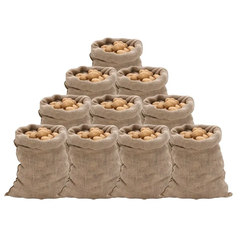 Jutesäcke 10 Stk. 60x105 cm 100% Jute 220 g/m²