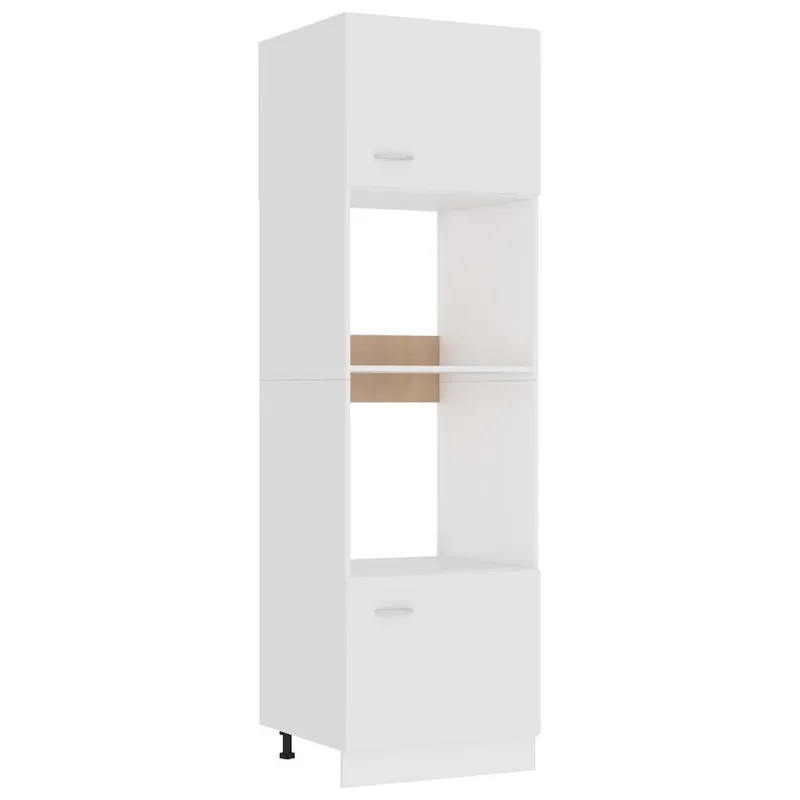 Mikrowellenumbauschrank Lyon Weiß 60x57x207 cm Holzwerkstoff