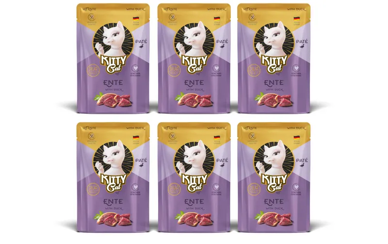 KITTY Cat Nassfutter KittyCat Paté Pouch Ente 6 x 85 g