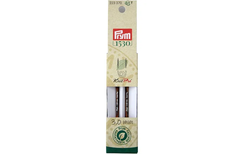 Prym 1530 Stricknadelspitzen naturalal, kurz 3.00 mm, 8.7 cm