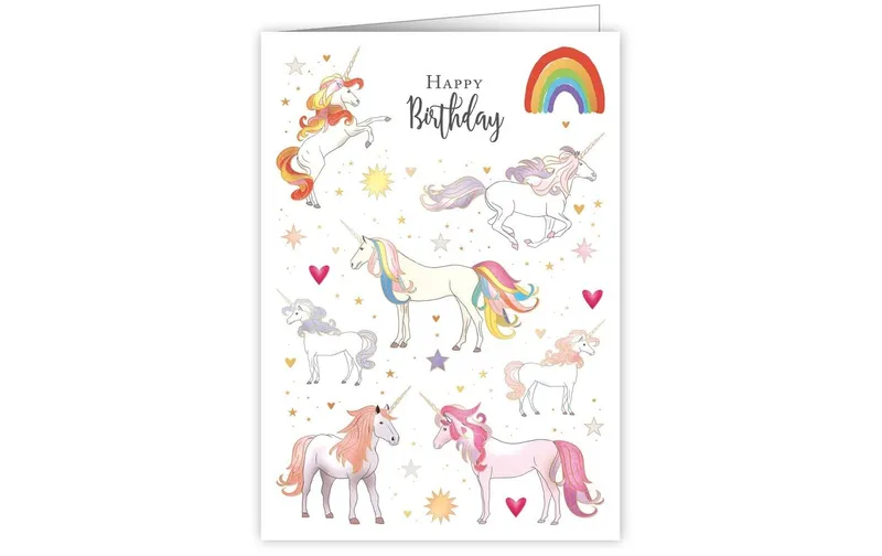 Cart Glückwunschkarte Einhorn Geburtstag 16.5 x 11.5 cm