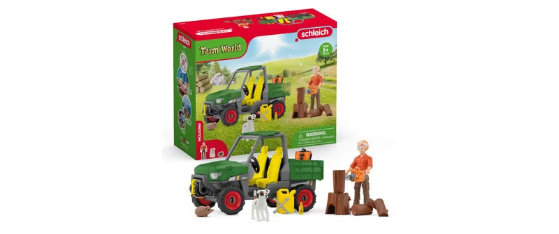 Schleich Spielfigurenset Farm World Waldbauer with Fahrzeug