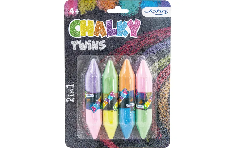 John Strassenkreide 4 pezzi Zweifarbig 12 x 22 mm