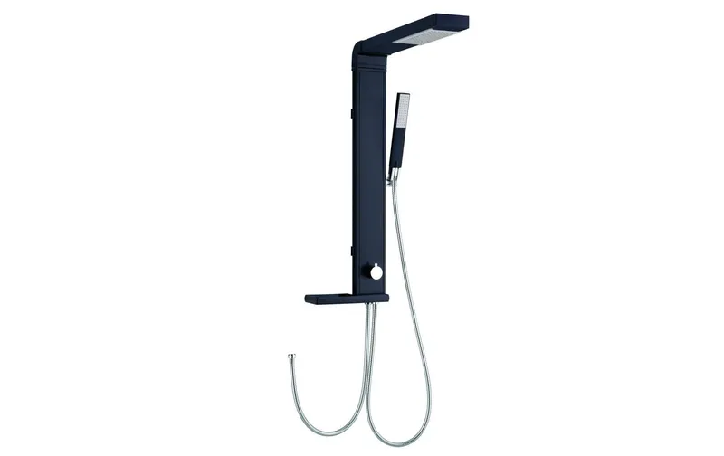 diaqua® Duschpaneel Linus Aluminium Schwarz