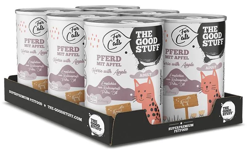The Goodstuff Nassfutter Pferd mit Apfel Adult, 6 x 400g