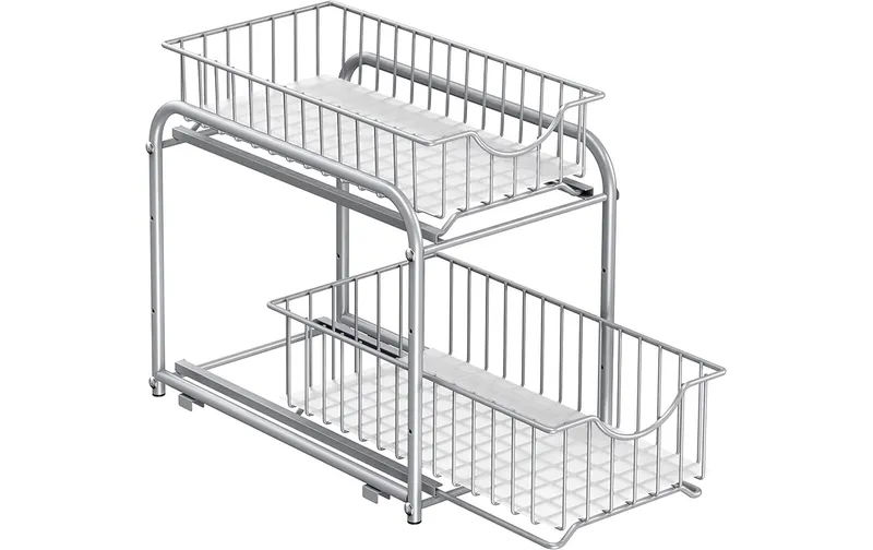 Songmics Küchenregal 2 Schubladen Silber