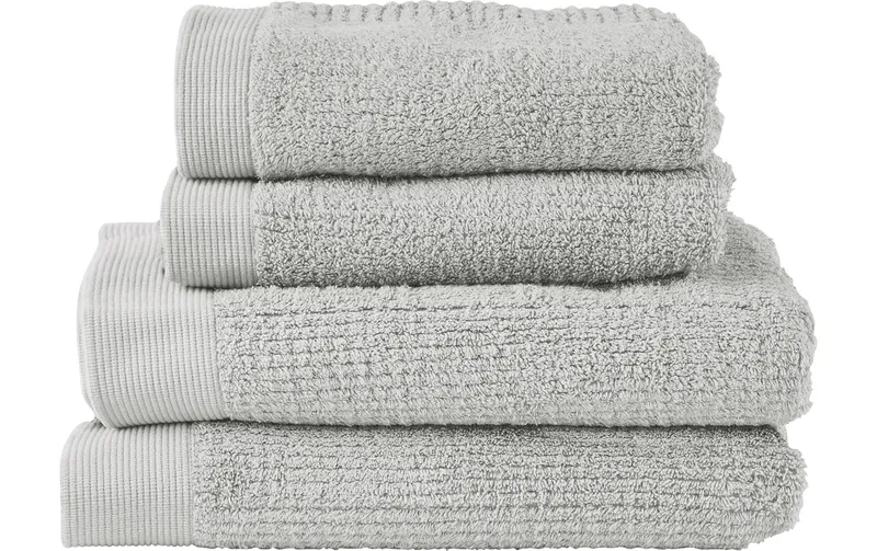 Zone Denmark Handtuch Classic 4 Stck. Soft Grey 100% Baumwolle/600 g