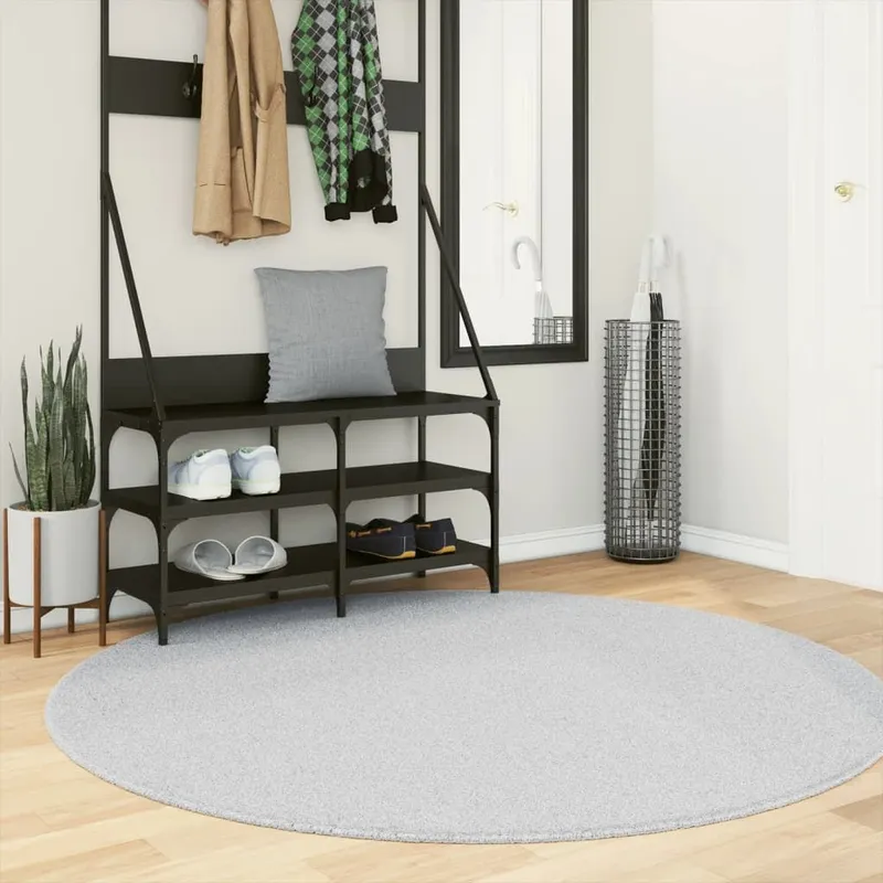 Teppich HUARTE Kurzflor Weich e Waschbar grigio Ø 160 cm