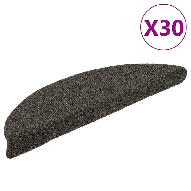 Stufenmatten Selbstklebend 30 Stk. 56x17x3 cm antracite Halbrund
