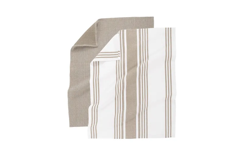 Tiseco Geschirrtuch Combo 4er Set, bianco/Taupe