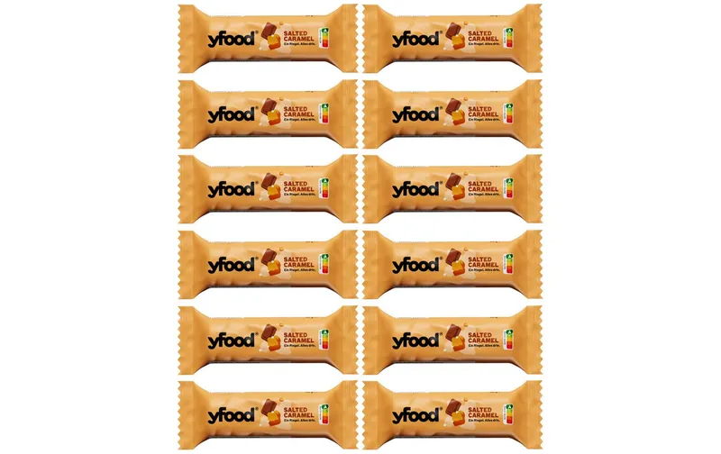 YFOOD Riegel Salted Caramel 12 x 60 g