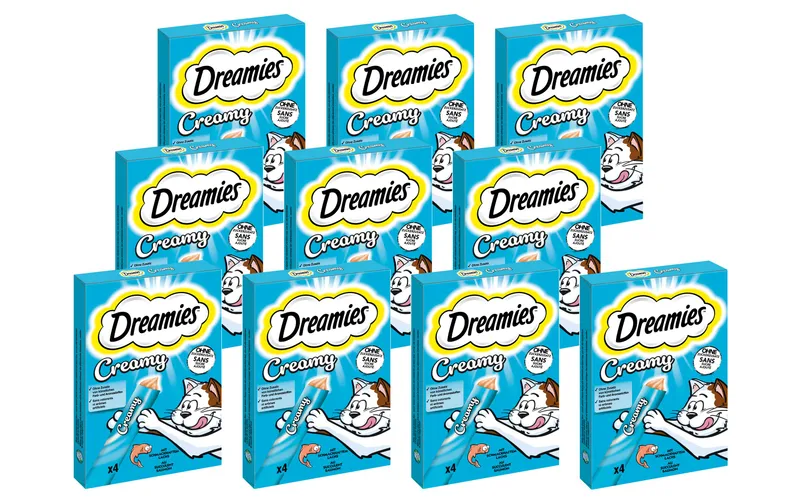 Dreamies Katzen-Snack Creamy Lachs Multipack, 11 x (4 x 10g)