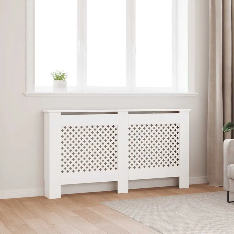 Heizkörperabdeckung bianco 152x19x81,5 cm MDF
