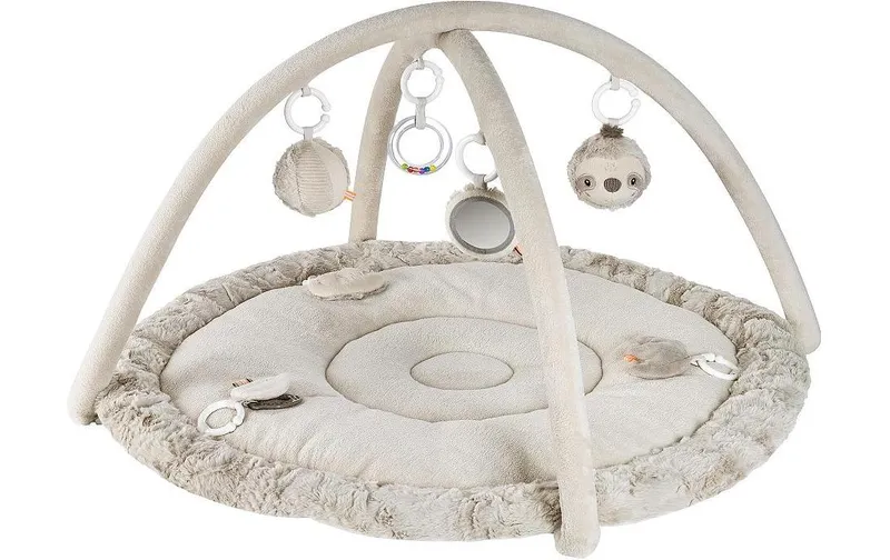fehn 3-D-Activity-Decke Faultier, Grau/Beige