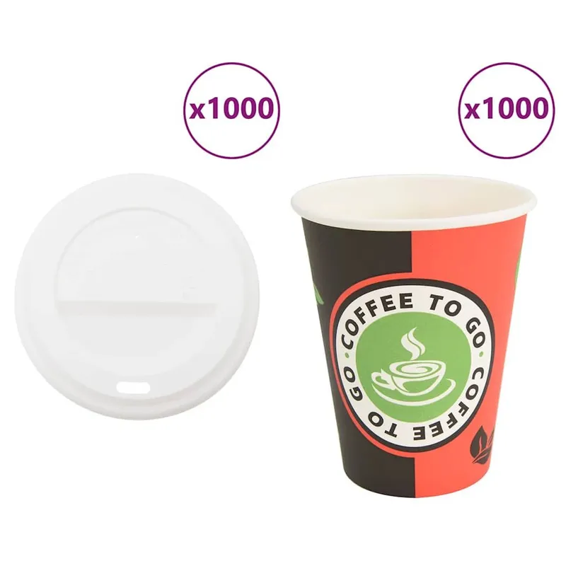 Pappbecher con Deckeln 1000 pz. 4oz 100ml