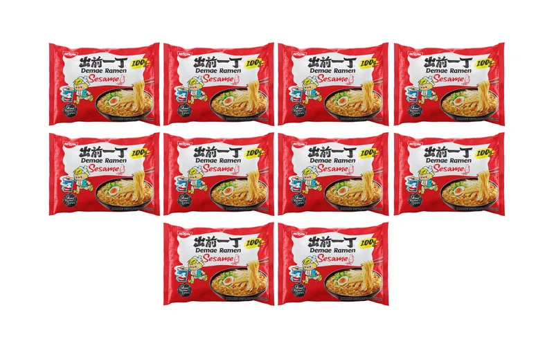 Nissin Food Demae Ramen Nudelsuppe Sesam 10 x 100 g