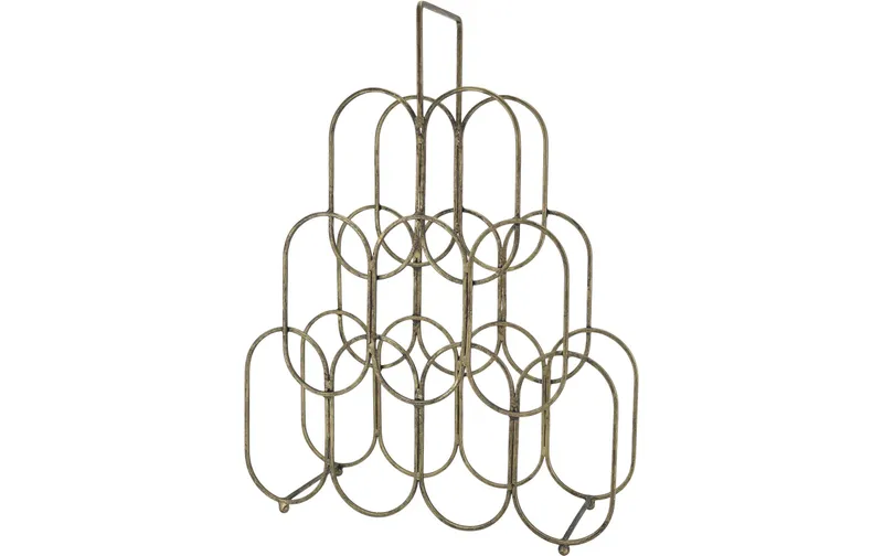 Chic Antique Weinflaschenhalter per 9 Flaschen Messing