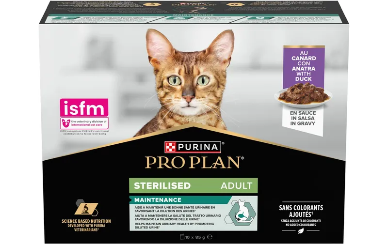 Purina Pro Plan Nassfutter Adult Sterilized Sauce Ente 10 x 85 g