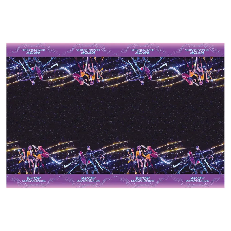 We fiesta Party nappe K-Pop Demon 120 cm x 180 cm, noir/Lila