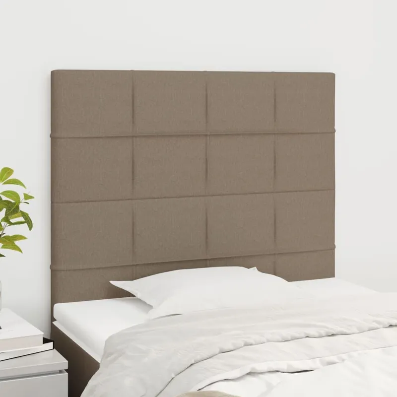 Kopfteil Taupe 80x5x118/128 cm tessuto