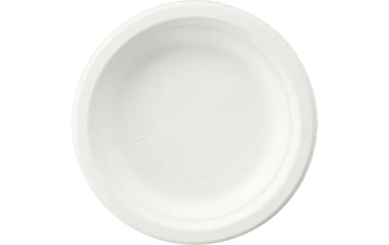 Duni Einwegteller Bagasse 15 cm 125 pezzi, bianco