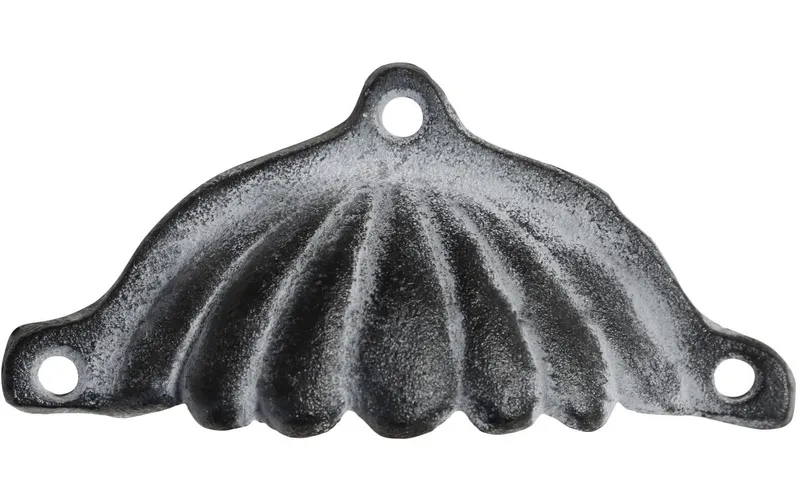 Chic Antique Möbelgriff mit Rillen 5 x 12 cm, antik grey
