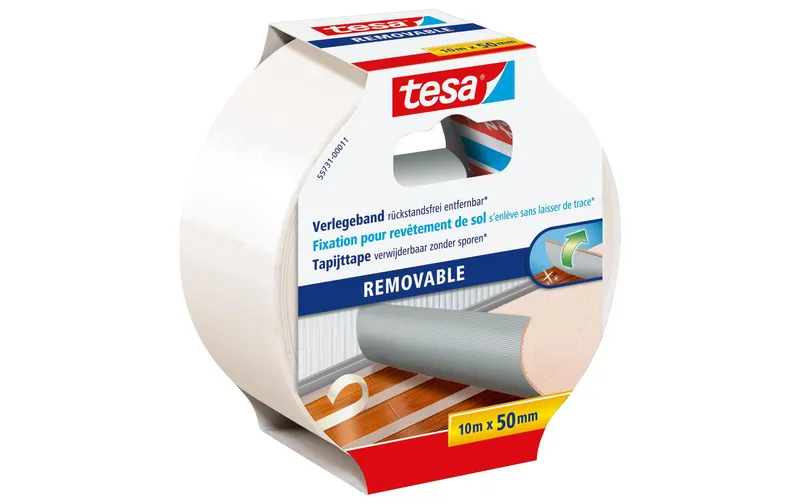 tesa Verlegeband rückstandsfrei 50 mm x 10 m, transparent