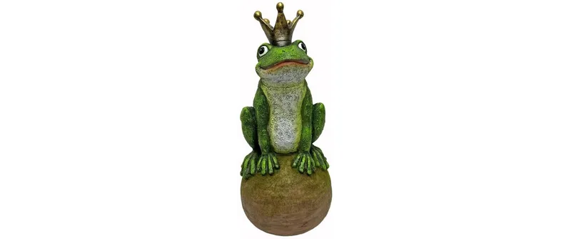 Dameco Dekofigur Froschkönig auf Kugel 15 x 15 x 36 cm