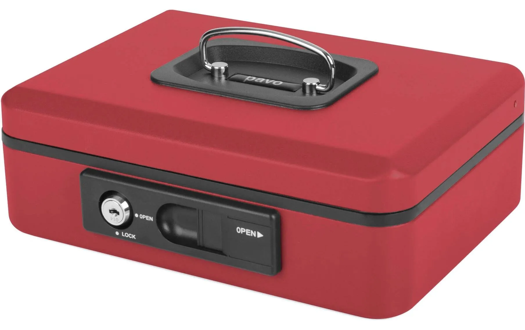 Pavo Geldkassette Deluxe 10", Rot
