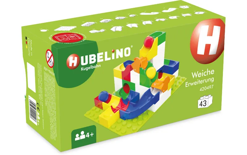 Hubelino Kugelbahn Weichen Erweiterung 43 Teile