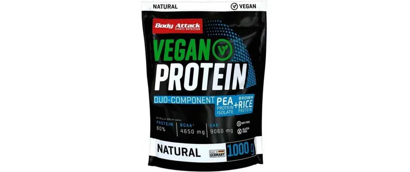 Body Attack Pulver Vegan Protein Neutral 1000 g
