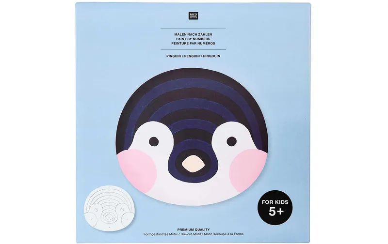 Rico Design Malen nach Zahlen 12-teilig, Pinguin