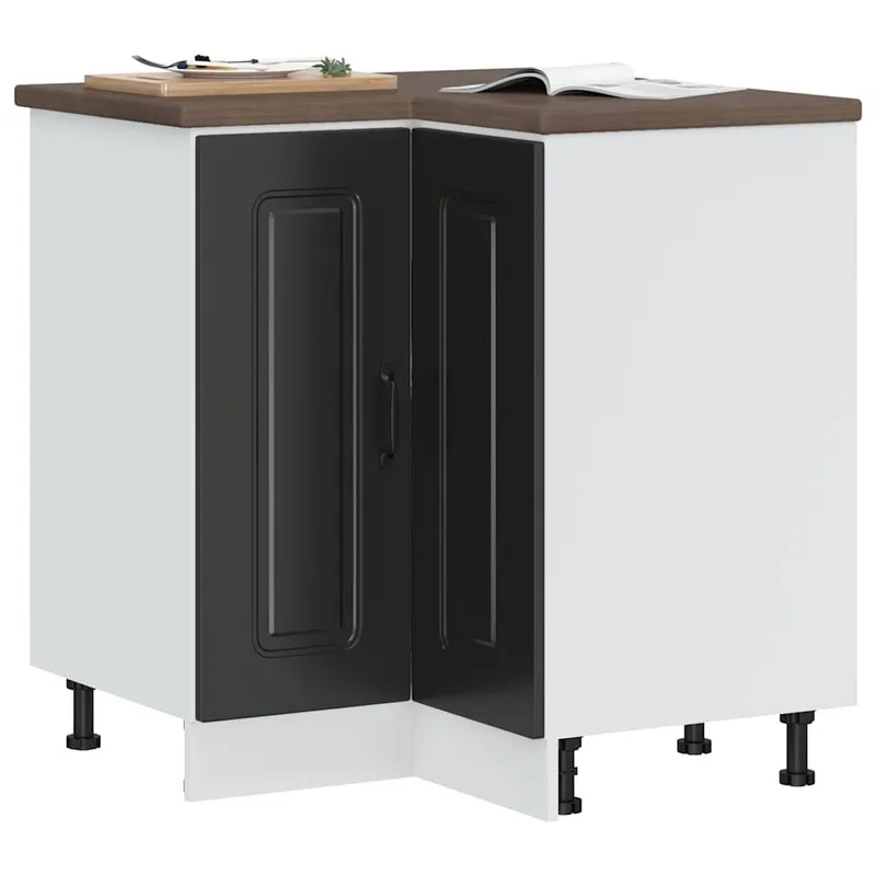 Küchen-Eckunterschrank Kalmar nero derivato del legno