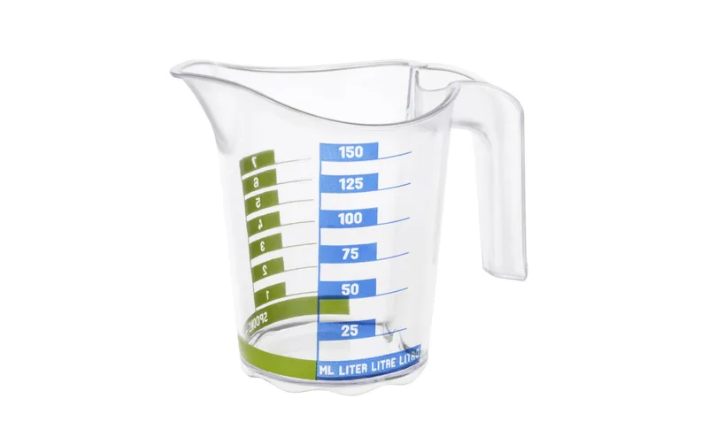 rossoho Messbecher Domino Dekor 1.5 dl, trasparente