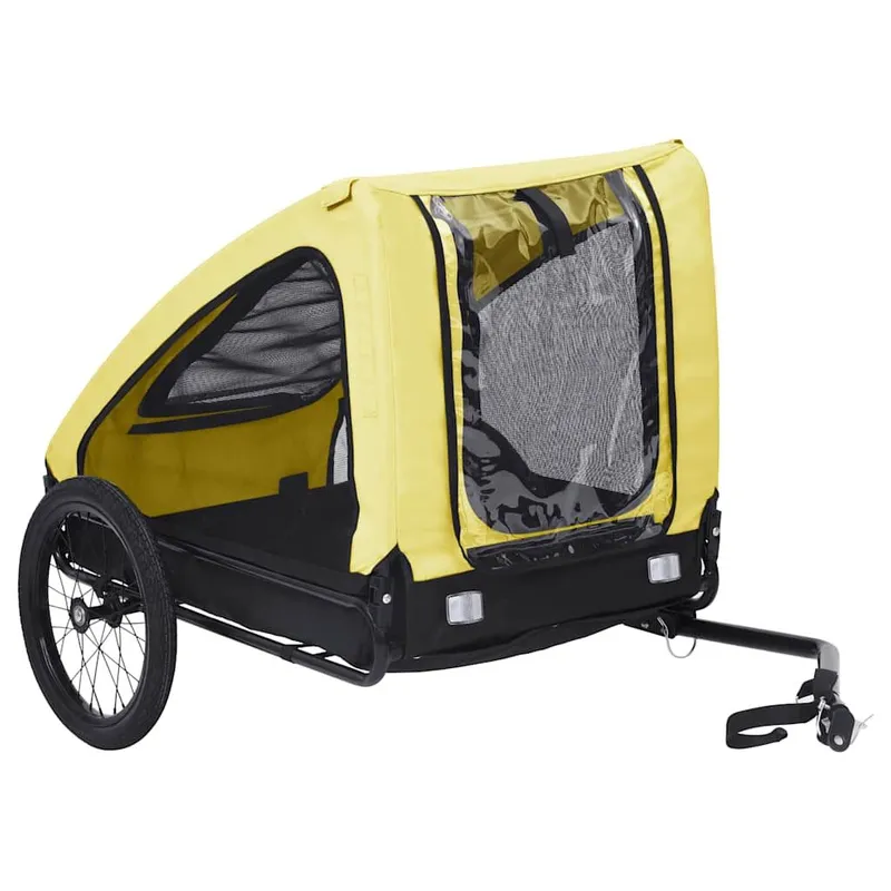 rimorchio bici per Hunde giallo e nero