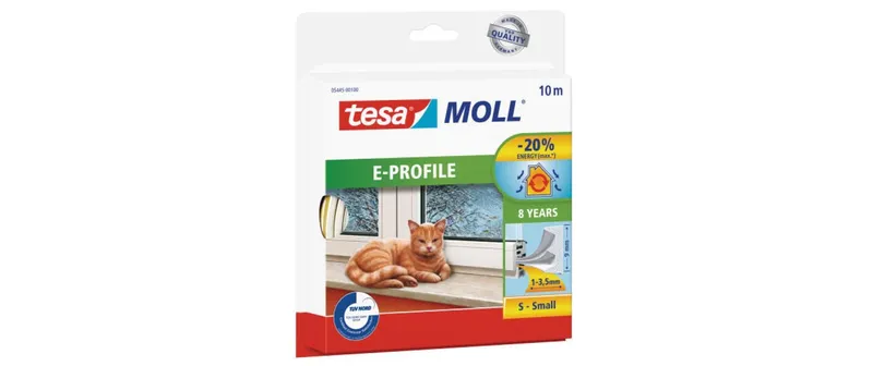 tesa Dichtungsband MOLL E-Profile Small 1, bianco