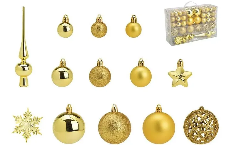 G. Wurm Weihnachtskugel 111-er Set, Gold