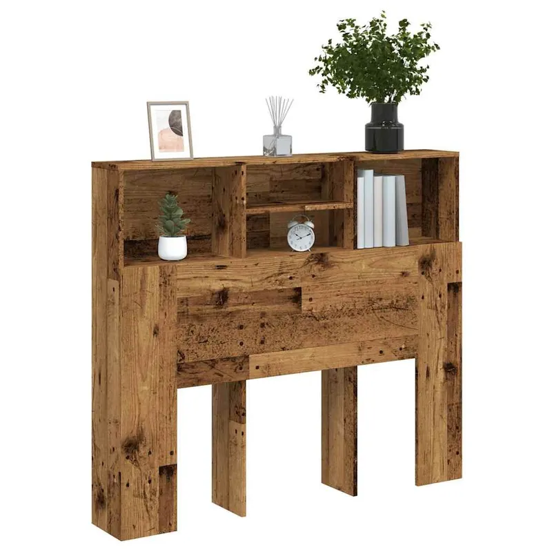 letto-testiera con Ablagen legno antico-Optik 120x19x103,5 cm