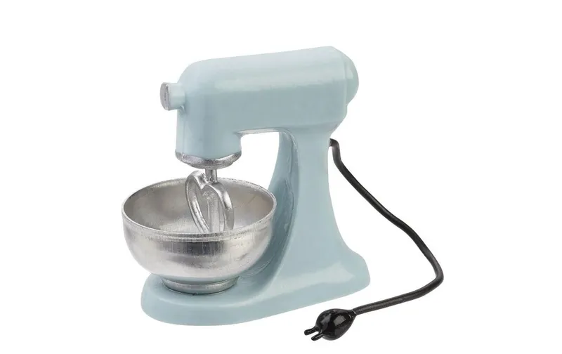 HobbyFun Mini-Utensilien Küchenmaschine 3 x 3 x 2 cm, Hellblau
