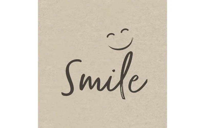 Paper + Design Papierservietten naturalal Smile 33 cm x 33 cm, 25 pieces