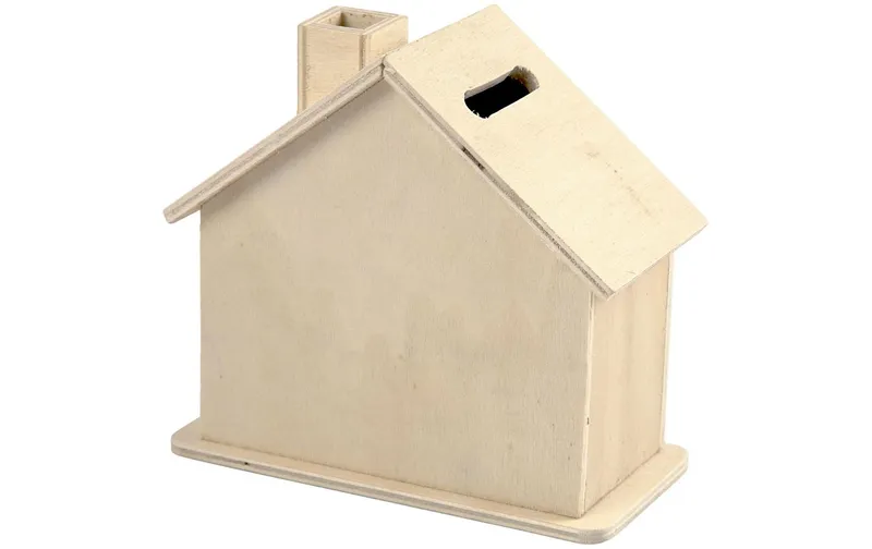 Creativ Company Holzartikel Spardose Hausform