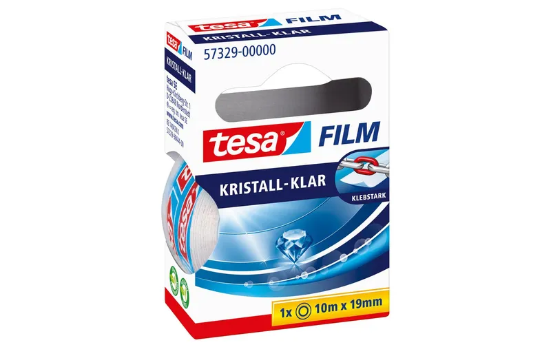 tesa tesafilm kristall-klar 57329 19 mm x 10 m, transparent