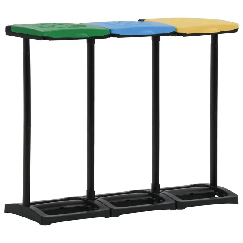 Supports avec couvercle pour sacs poubelle 240-330 L PP
