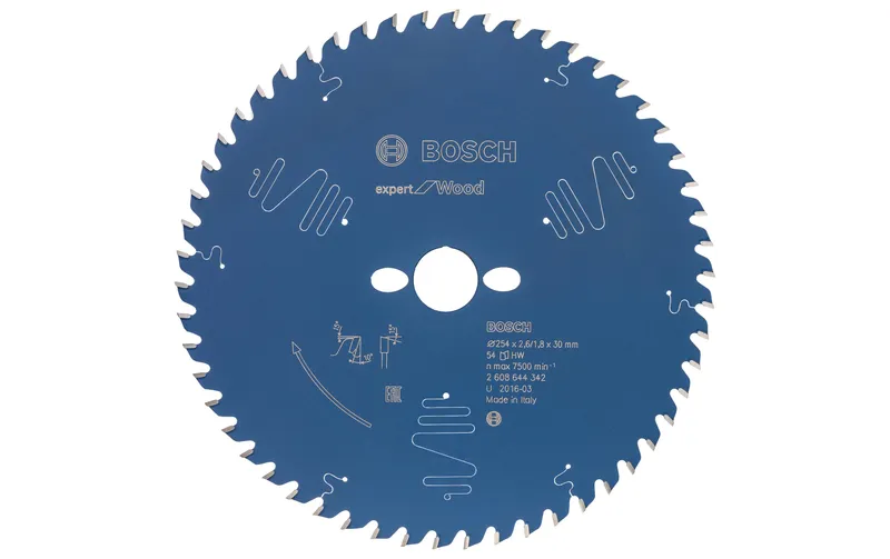 Bosch Professional Kreissägeblatt Expert for Wood 254 x 30 x 2.6 mm, Z 54