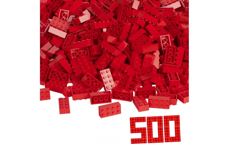 BLOX Bausteine 500 rote 8er Steine lose