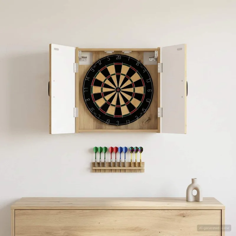 Cabinet pour cible HOORN Chêne artisanal 52,5 x 10,5 x 53,5 cm