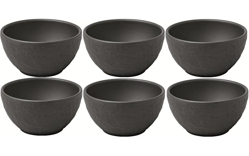 Villeroy & Boch Snackschale Manufacture Rock 7.7 cm, 6 pieces, black